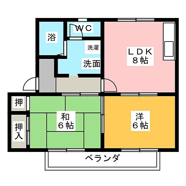 アデリアハウス ｜愛知県岩倉市曽野町(賃貸アパート2LDK・1階・48.65㎡)の写真 その2