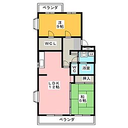 メゾンジョワイエ 2LDKの間取図画像