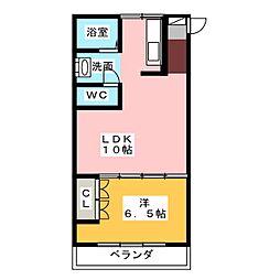 ザこめまつ 1LDKの間取図画像