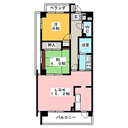 プラナスステージ 2LDKの間取図画像