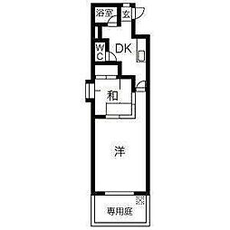 新日ビル豊明マンション 2DKの間取図画像