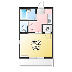 コーポひとみ 1Kの間取図画像