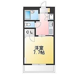 コスタリカ豊明 1Kの間取図画像