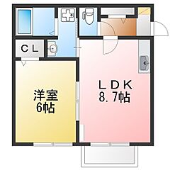 ペイサージュ 1LDKの間取図画像