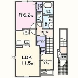スペランザヴェルデ 1LDKの間取図画像