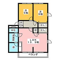 ヒルズ城前  ｜ 愛知県尾張旭市新居町下切戸（賃貸アパート2LDK・2階・56.51㎡） その2