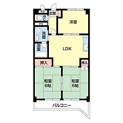 第三近藤ビル 2階3LDKの間取り