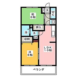アーバンハイツ 2LDKの間取図画像