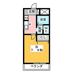 Phoenix Avenue21 2階1Kの間取り