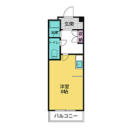 アルモニー晴丘 ワンルームの間取図画像