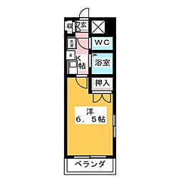 こばやしハイム 1Kの間取図画像