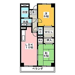 コンフォールコートK 2LDKの間取図画像