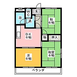 OMレジデンス尾張旭 3DKの間取図画像