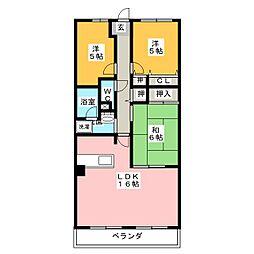 ステップイン旭 3LDKの間取図画像