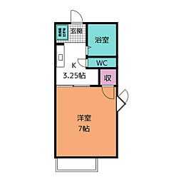 カレッジハウスイング 1Kの間取図画像