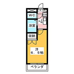 プリオールK 1Kの間取図画像