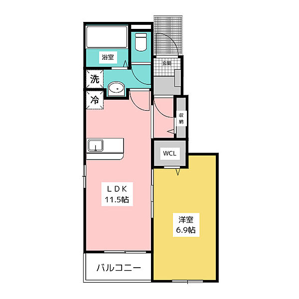 エスシー　トリア 103｜愛知県愛知郡東郷町北山台３丁目(賃貸アパート1LDK・1階・44.20㎡)の写真 その2