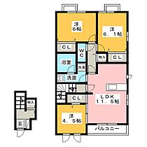 アーク　クレール  ｜ 愛知県日進市岩崎町石兼（賃貸アパート3LDK・2階・73.21㎡） その2