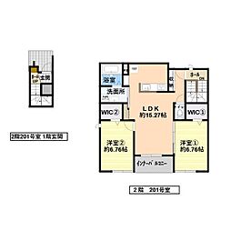 ソレイユ和合 2LDKの間取図画像