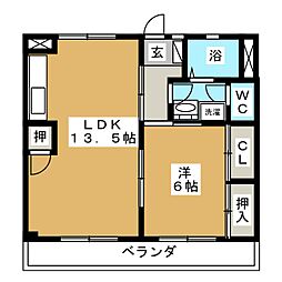 TOMEIBASE 2DKの間取図画像