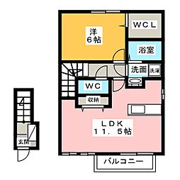 フローラ 1LDKの間取図画像