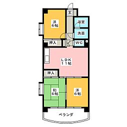 ボーネン赤池 3LDKの間取図画像