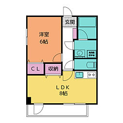 ハイム　ランチョン 1階1LDKの間取り