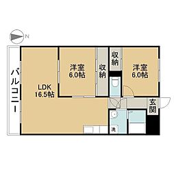 ルミエール緑 2LDKの間取図画像