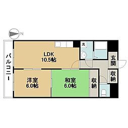 ルミエール緑 2LDKの間取図画像