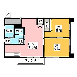 太田ビル 2LDKの間取図画像
