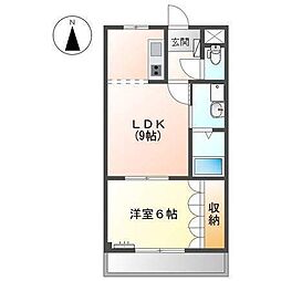 グロリアスエイティエイト 1LDKの間取図画像