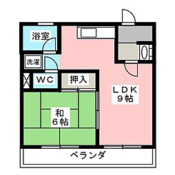 エスプリ立木 1LDKの間取図画像