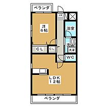 フォンテーヌ峯II  ｜ 愛知県北名古屋市鹿田清水（賃貸マンション1LDK・2階・44.00㎡） その2