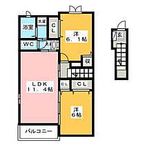 ワンピース  ｜ 愛知県西春日井郡豊山町大字豊場字四ツ塚（賃貸アパート2LDK・2階・57.12㎡） その2