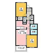 フォルテシモ  ｜ 愛知県北名古屋市宇福寺中杁（賃貸アパート2LDK・1階・51.90㎡） その2