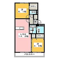 トリエタージュ  ｜ 愛知県北名古屋市久地野牧野（賃貸アパート2LDK・1階・58.20㎡） その2