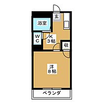 ハイツエルム  ｜ 愛知県北名古屋市弥勒寺西１丁目（賃貸アパート1K・2階・25.86㎡） その2