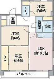 メゾン志水A 3LDKの間取図画像