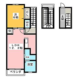セントヒルズ　プレミエ 3階1LDKの間取り