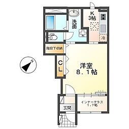 間取図画像 1K