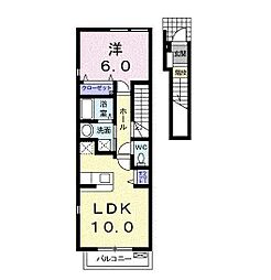 メゾンパレエ 1LDKの間取図画像