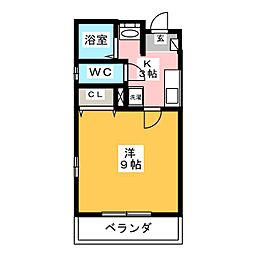 ユニバーサルK 1Kの間取図画像