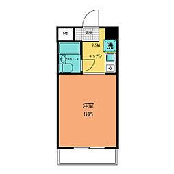 日置ビル 1Kの間取図画像