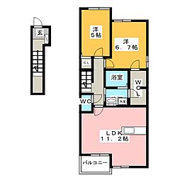 アビターレベッシェ5 2LDKの間取図画像