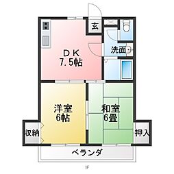 シェ・モア師勝 2DKの間取図画像