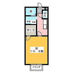 メゾン三町地 1Kの間取図画像