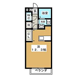 メゾン沖浦 ワンルームの間取図画像