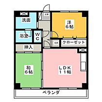 ことぶきマンション  ｜ 愛知県愛西市北一色町東田面（賃貸マンション2LDK・4階・56.00㎡） その2