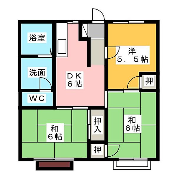 ホワイトタウン21　Ｂ棟 ｜愛知県弥富市鯏浦町南前新田(賃貸アパート3DK・1階・49.00㎡)の写真 その2