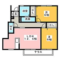 グラニュータウン　D棟  ｜ 愛知県弥富市平島中４丁目（賃貸アパート2LDK・1階・55.38㎡） その2